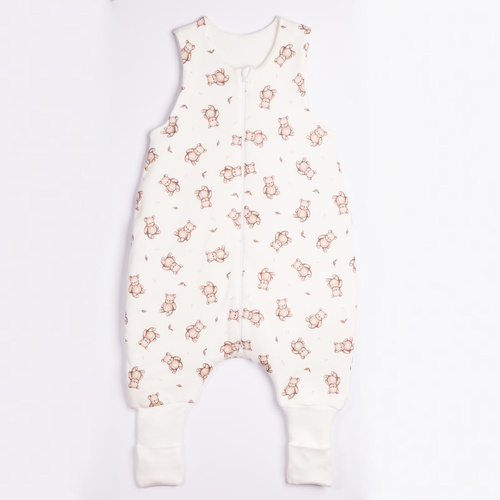 Saco de dormir con piernas Nicol 227044 de algodón con ositos 9–24 meses