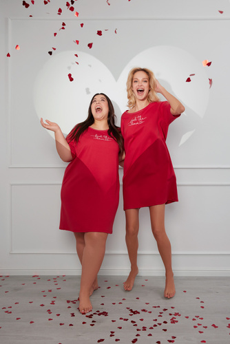 Camisón de manga corta Evora Italian Fashion- rojo