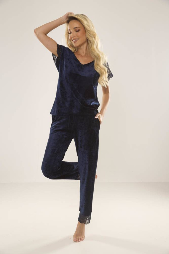 631 Milagros Pijama de señora Forex - azul marino