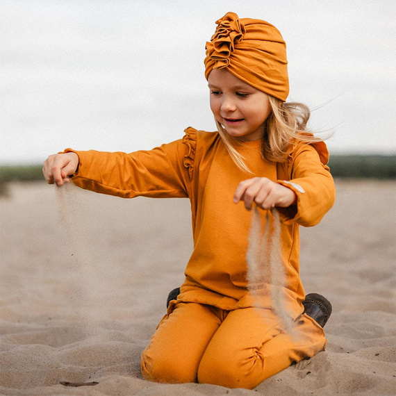 Leggings de campana para niños Simply Comfy Eevi honey- 100% algodón, cómodos y con estilo