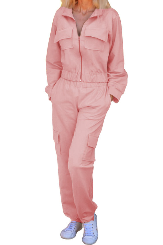 Mili Mirale chándal de mujer en algodón, cómodo conjunto con bolsillos - producción polaca - rosa