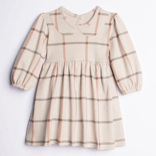 221160 Body vestido Kiku Nicol de algodón a cuadros para niña
