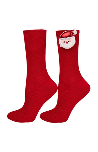 Calcetines festivos de algodón acanalado para mujer Moraj CDC700-036 con aplicación en 3D