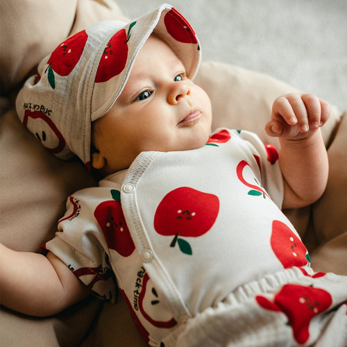 Body bebé Eevi Snack Time manga corta algodón elástico cómodo