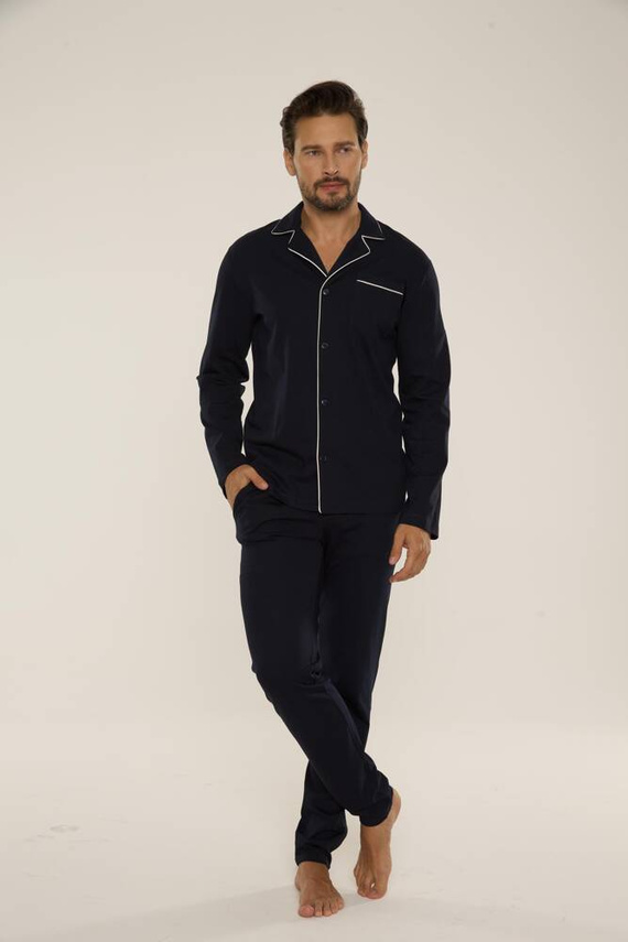 729 Norberto Pijama de hombre De Lafense - azul marino