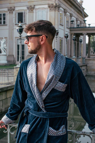 772 Bata de hombre Bonjour forex - azul marino