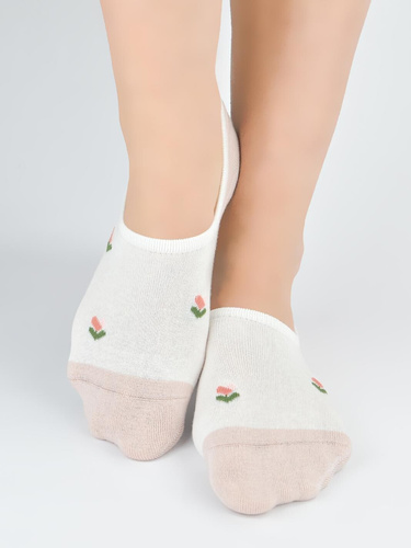 Calcetines bailarina mujer ST096 Noviti algodón invisibles silicona