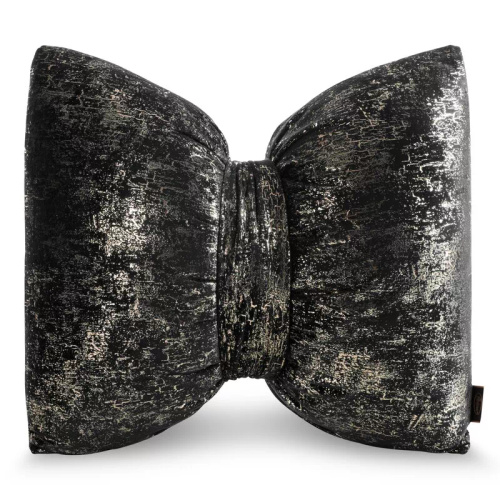 Cojín de Navidad 1 Eurofirany negro 45x55 - lazo de terciopelo