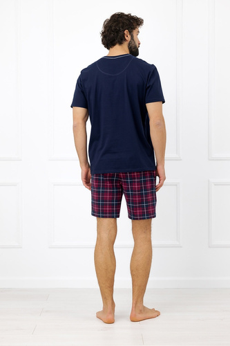 Italian Fashion Brajan pijama masculina Mega Soft algodón pantalones cortos a cuadros