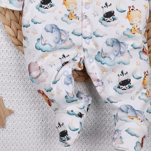 ABN-5608 Pijama para bebé Little Dreamers Nini de algodón orgánico - 100% de seguridad, cierres sin níquel, producción polaca