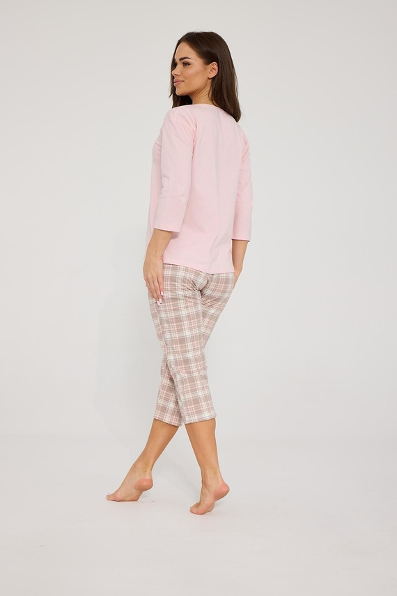 Cornette Best Life 157/488 Pijama Mujer 100% Algodón Rosa 3/4