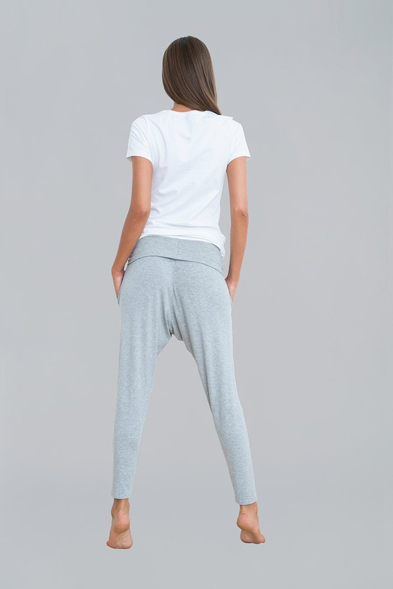 Gris Pantalones de mujer Italian Fashion - melange oscuro