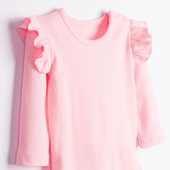 Body para bebé Nicol Tosia 225095 100% algodón rosa con volantes