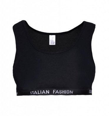 Nikola Sujetador de niña, tirante ancho Italian Fashion- negro