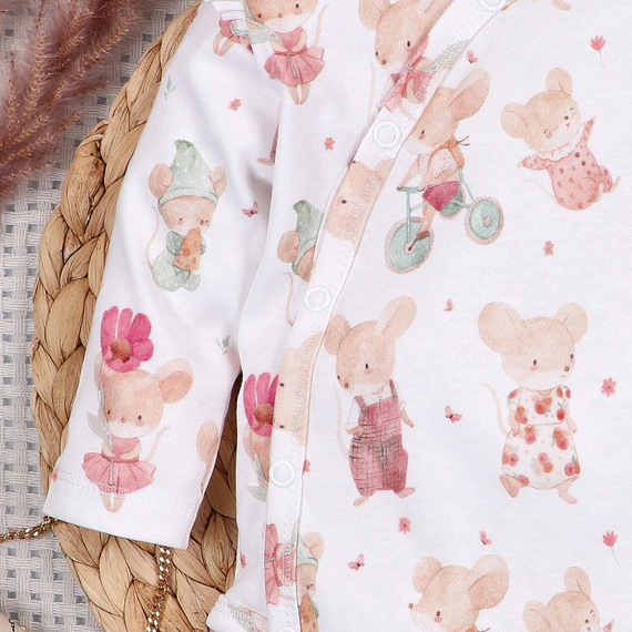 Body Nini Little Mouse 100% algodón orgánico, fabricado en Polonia