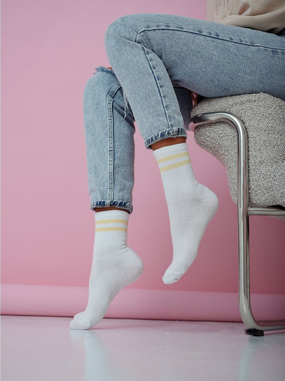 Calcetines mujer algodón Milena 0200-212 – canalé cómodos diario yellow