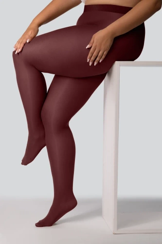 Elizabeth Tights Queen Size 70 den vino tinto - suave, mate, colorido, cómodo