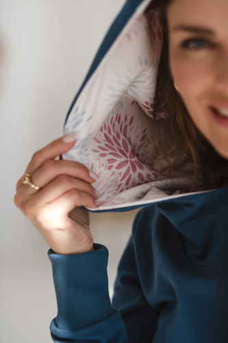 Milk Please Embarazo y Lactancia Blusa vaquera azul con capucha - Milk&Love, producción polaca