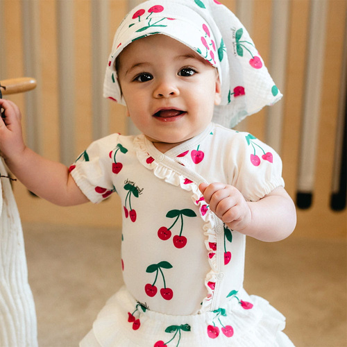 Body bebé Eevi Cherry manga corta algodón elástico cómodo