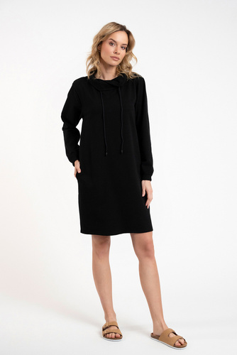 Malmo túnica de manga larga para mujer Italian Fashion - negro