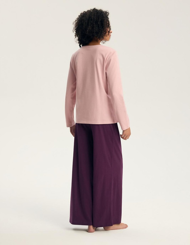 Pijama de mujer Henderson 45443 Galla rosa 100% algodón manga larga