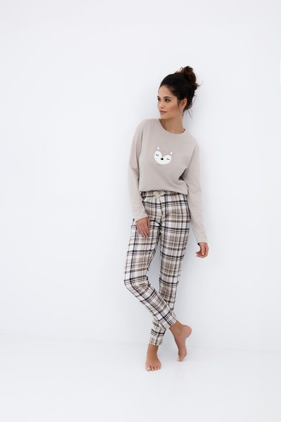 Pijama de mujer Tinsley Sensis - algodón, largo, a cuadros