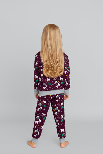 Pijama Sid Niños Moda Italiana- estampado burdeos