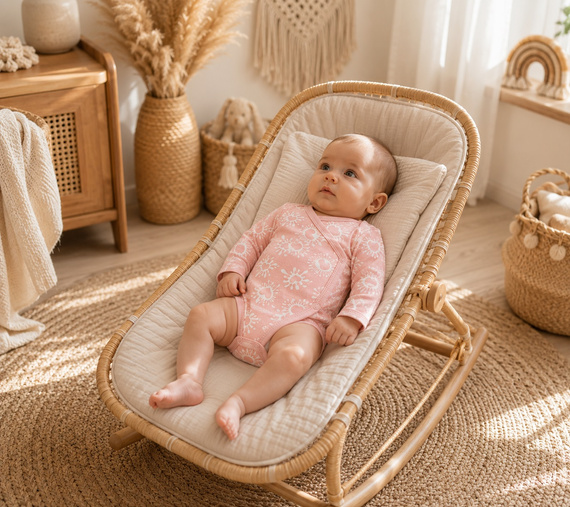 Body para bebé cruzado Mamatti BD16326 rosa con corazones de algodón