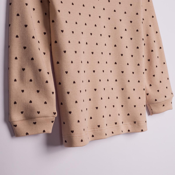 Nicol Hania 226036 Pijama para niña 100% algodón Corazones beige