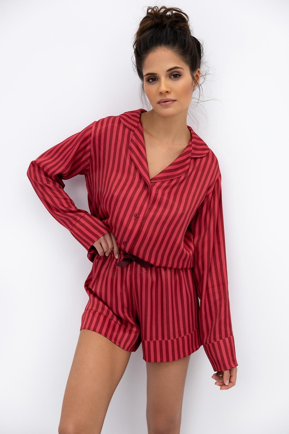 Vivienne Sensis pijama de mujer - viscosa, cremallera, rayas