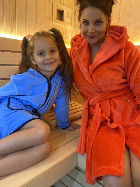 374 / 375 Albornoz infantil Desiree - azul