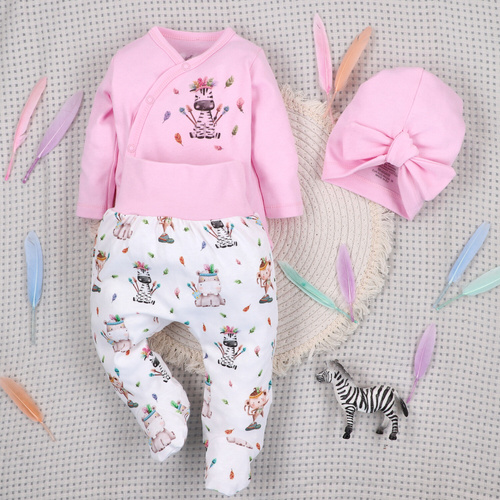 ABN-5547 Gorro para bebé Nini Happy Animals de algodón orgánico - seguro, ecológico, cómodo