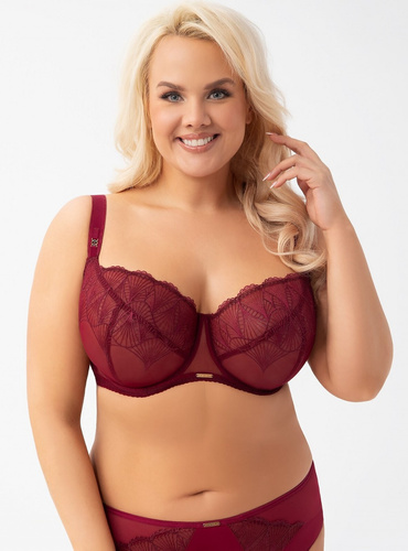 K 942 Mira Gorsenia Sujetador suave - granate, para busto grande