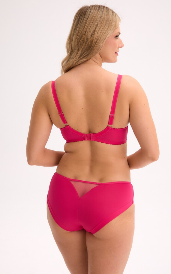 BS 1322 Sujetador semiblando Rhea Gaia fucsia bordado floral, con aros,