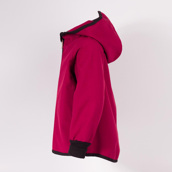 229002 Nicol Chaqueta softshell para niña con capucha, forro polar, reflectante - burdeos