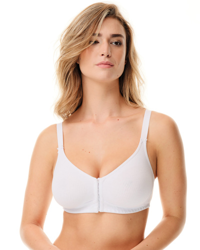 2436 - sujetador sin aros de algodón suave, confort natural Spiman blanco