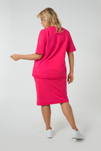 Stella falda midi mujer Moda Italiana - fucsia