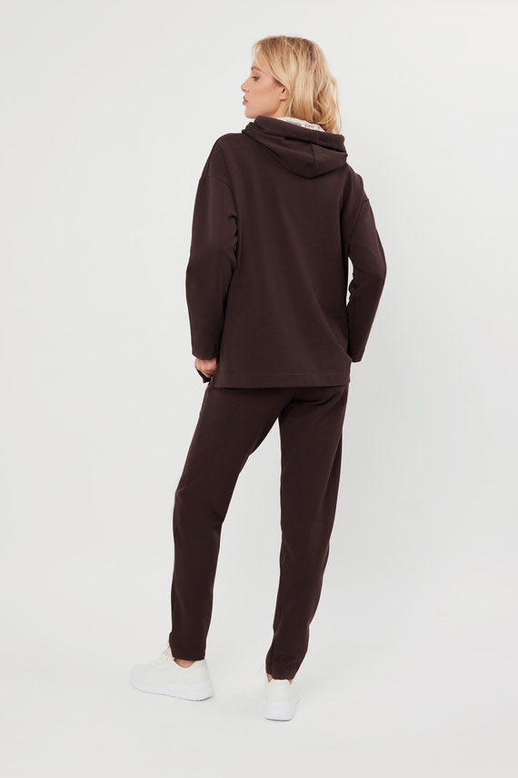 Lagos Sudadera con capucha de mujer Italian Fashion - marrón