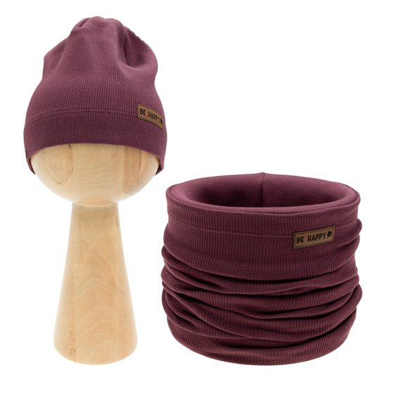 141304 Conjunto de gorro y redecilla Nicol - rosa