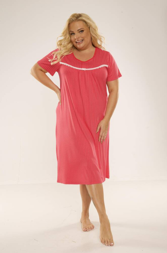 447 Camisón Juliette Plus Size Forex - lunares frambuesa