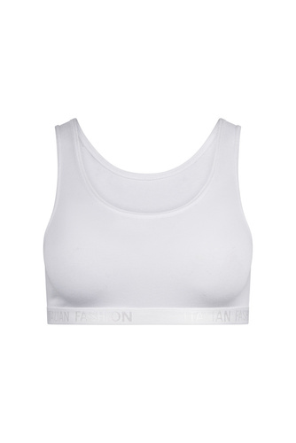 Nikola Sujetador de niña, tirante ancho Italian Fashion- blanco