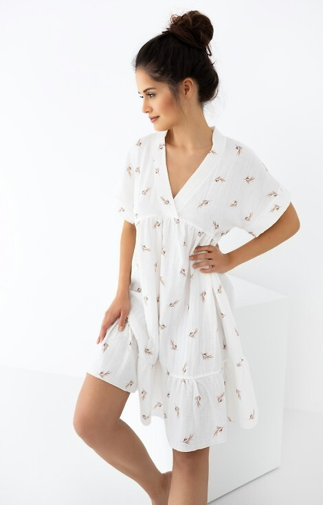 Camisón de muselina Nastia Sensis - crudo