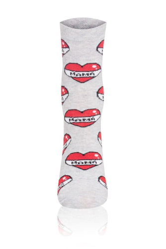 S122D Mamá Calcetines Largos Moda Italiana - gris