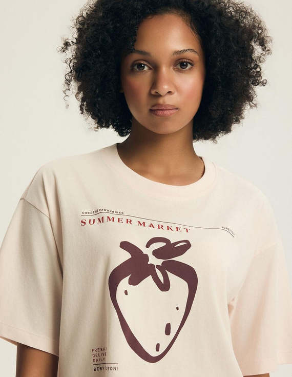 Pijama mujer Henderson Evika 44474 – algodón, fresas, shorts