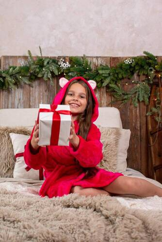 730 Albornoz infantil Serena Forex - frambuesa