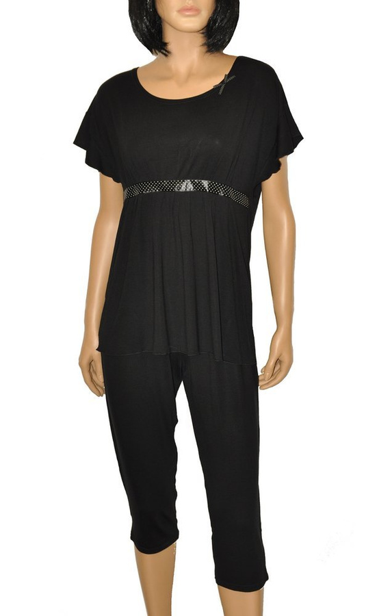 448 Julie Pijama 3/4 mujer - negro