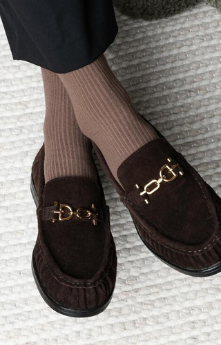 Arte. 062 Calcetines de señora Steven 013 beige oscuro - de canalé, sin prensar, algodón