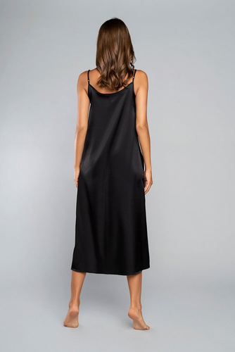 Toque camisón correa estrecha, larga Italia Fashion - negro