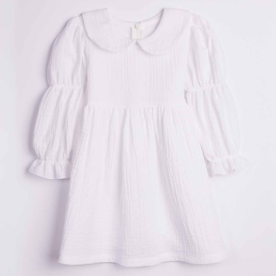 Vestido para niña Nicol 224285 muselina 100% algodón manga larga