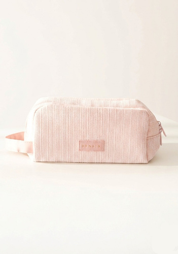 Neceser Small SENSIS – Rosa, Con Logo y Compartimentos, Con Cremallera